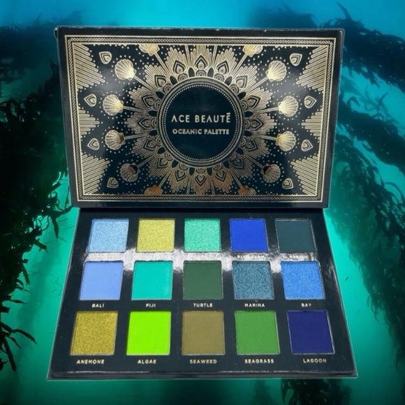 Ace Beaute OCEANIC Eyeshadow Palette Aqua Green Purple Blue Gorgeous! 24g *BNIB - Picture 10 of 16